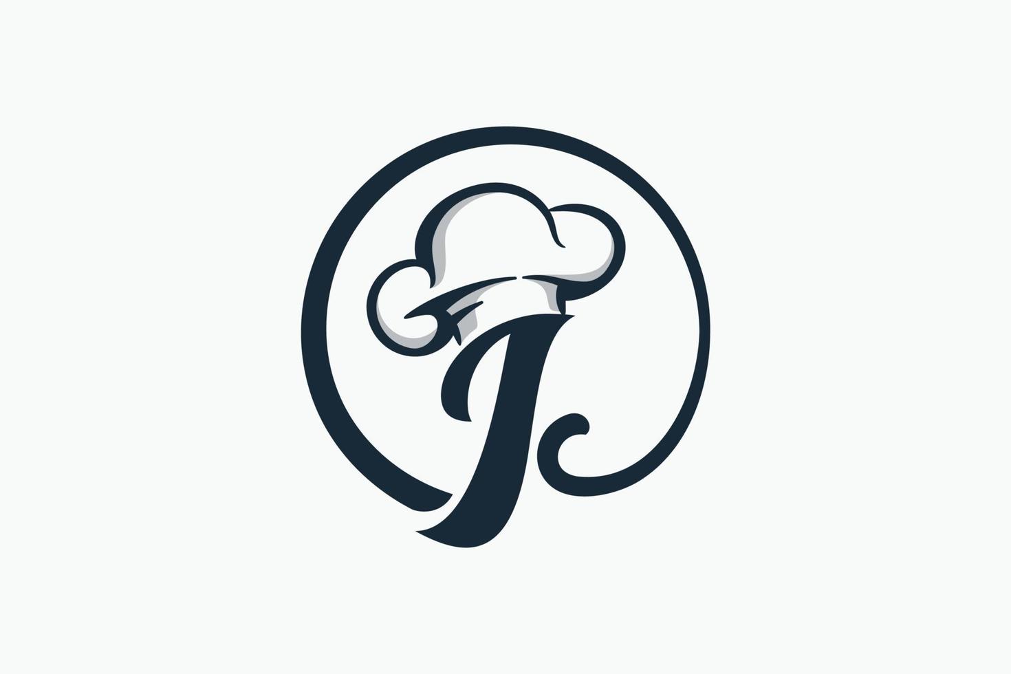 chef logo with a combination of letter i and chef hat for any business especially for restaurant, cafe, catering, etc. vector