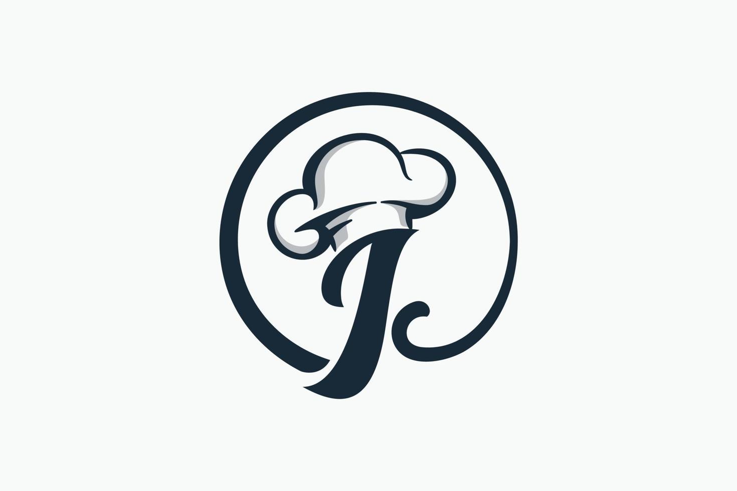 logotipo de chef con una combinación de letra i y sombrero de chef para cualquier negocio, especialmente para restaurante, cafetería, catering, etc. vector