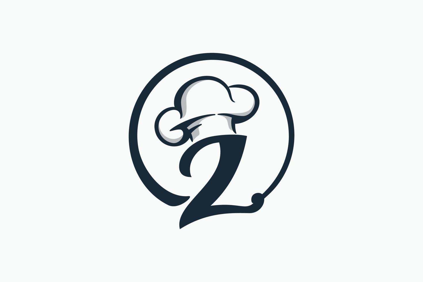 chef logo with a combination of letter z and chef hat for any business especially for restaurant, cafe, catering, etc. vector