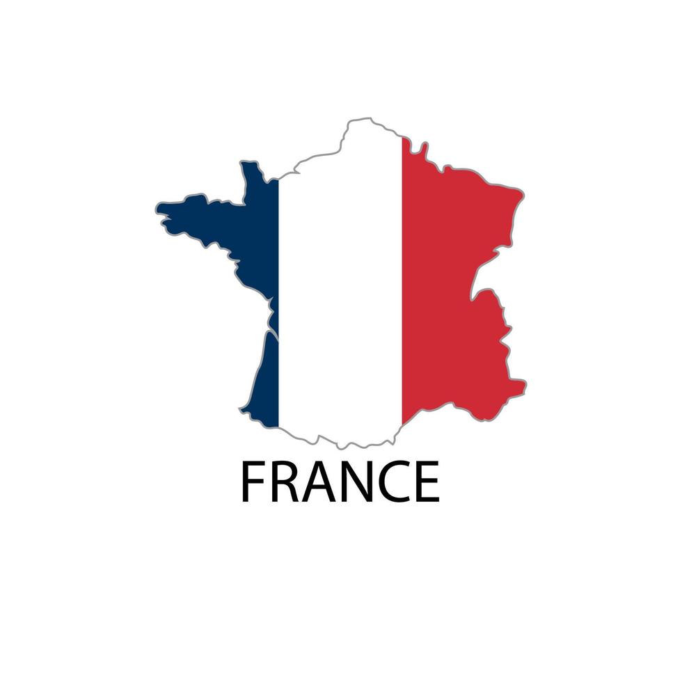 France country flag and map. vectors