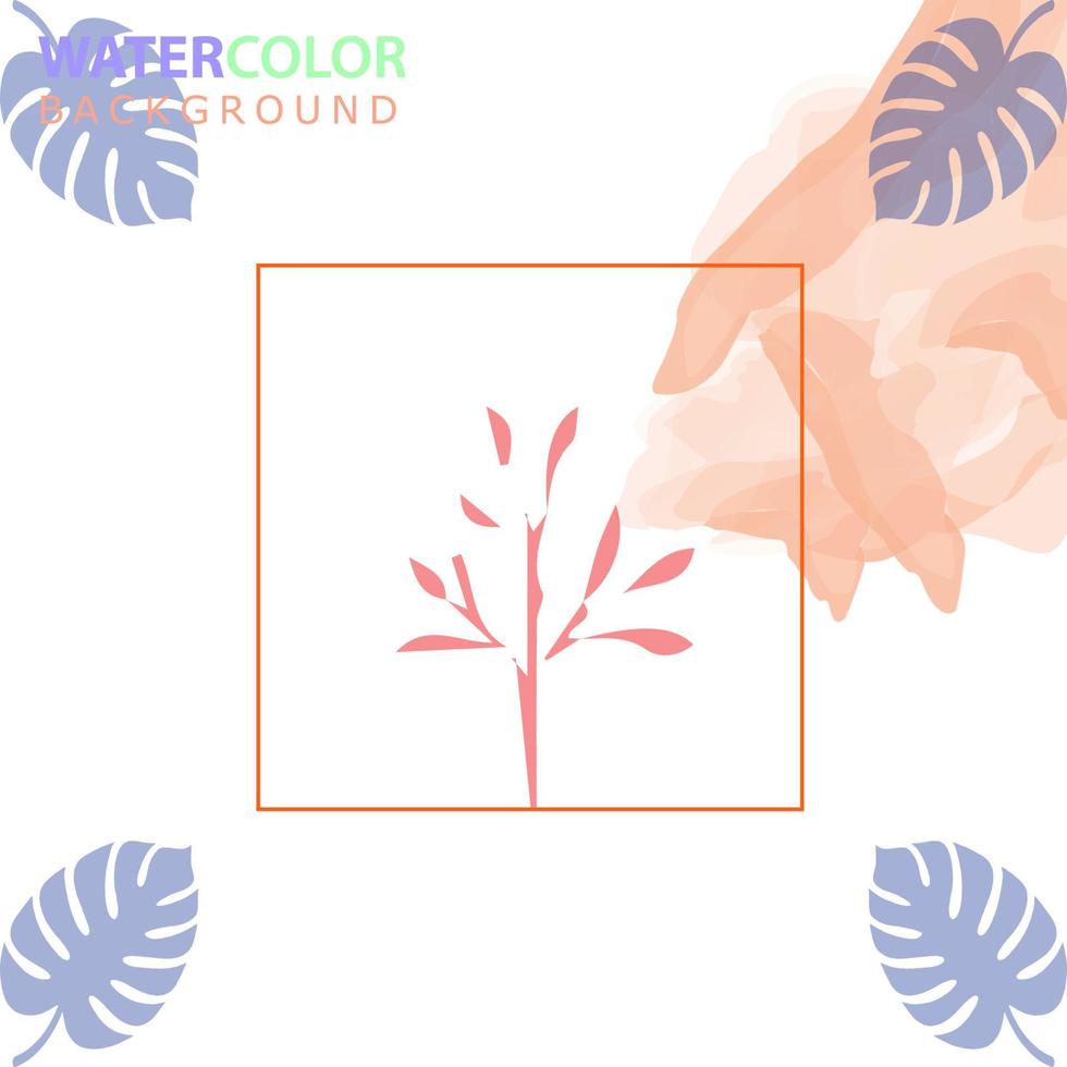 fondo de diseño minimalista en suave color pastel arcoiris. plantilla de banner de acuarela de pincel abstracto cuadrado para publicación en redes sociales, portada, afiche, tarjeta de regalo, folleto, volante, invitación, cartel vector