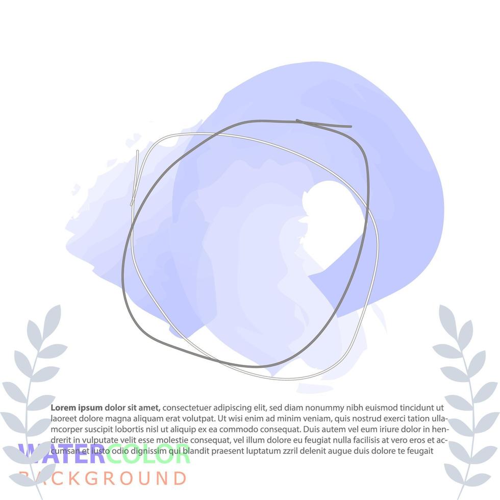 minimalist design background in soft rainbow pastel color. Square abstract brush watercolor banner template for social media post, cover, poster, gift card, brochure, flyer, invitation, placard vector