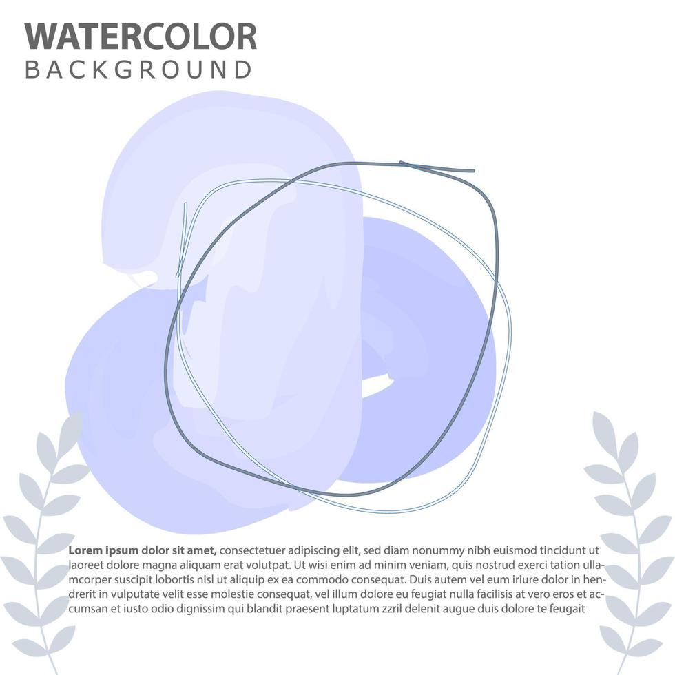 minimalist design background in soft rainbow pastel color. Square abstract brush watercolor banner template for social media post, cover, poster, gift card, brochure, flyer, invitation, placard vector