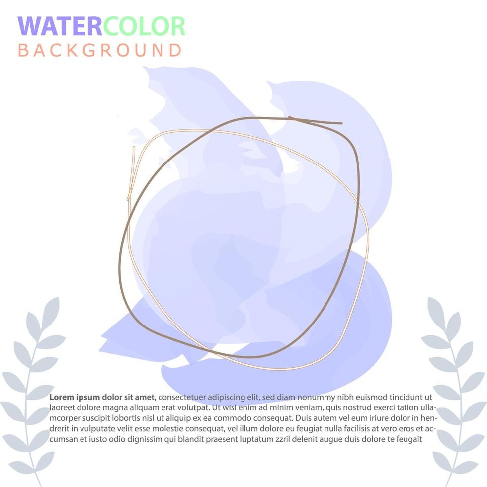 fondo de diseño minimalista en suave color pastel arcoiris. plantilla de banner de acuarela de pincel abstracto cuadrado para publicación en redes sociales, portada, afiche, tarjeta de regalo, folleto, volante, invitación, cartel vector