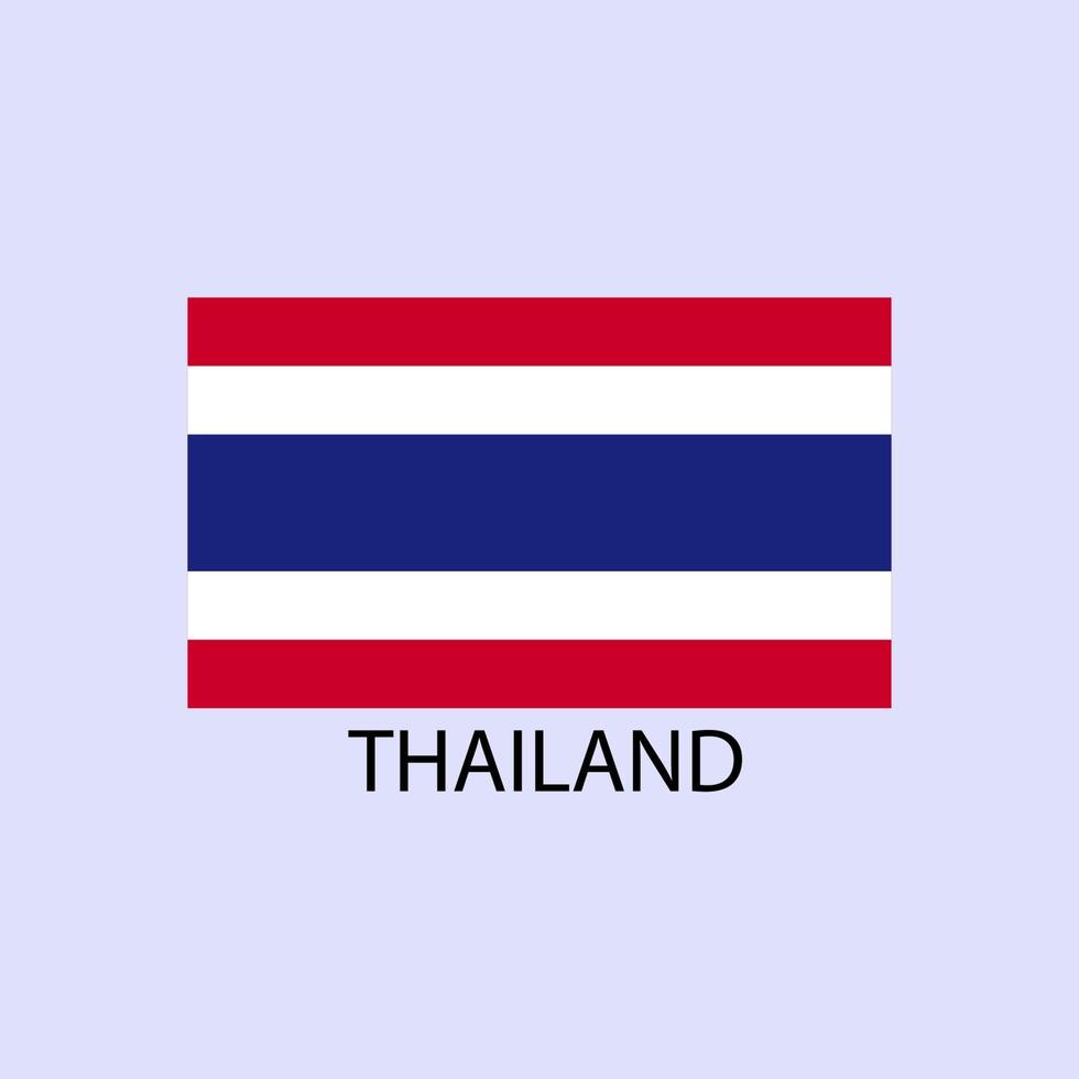 mapa de tailandia con la imagen de la bandera nacional vector