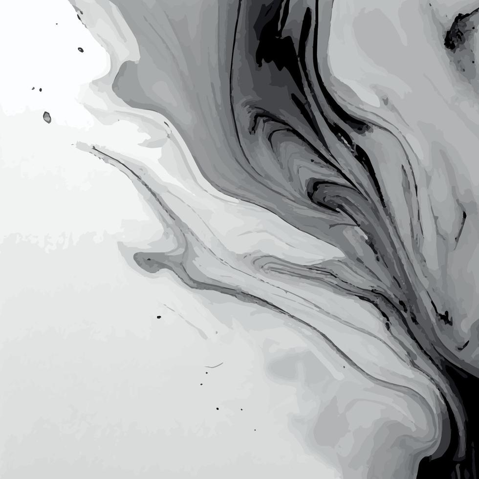 Marble texture design, colorful black white gray marble surface, curved lines, bright abstract background design - Vector