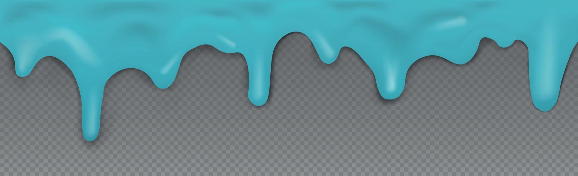 Flowing caramel, no background, panoramic transparent template - Vector