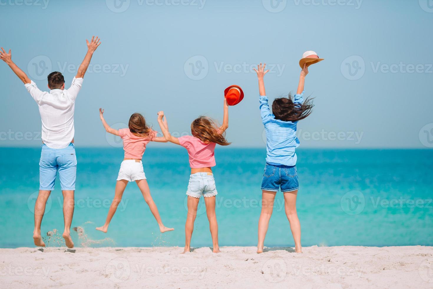 Young family on vacation have a lot of fun photo