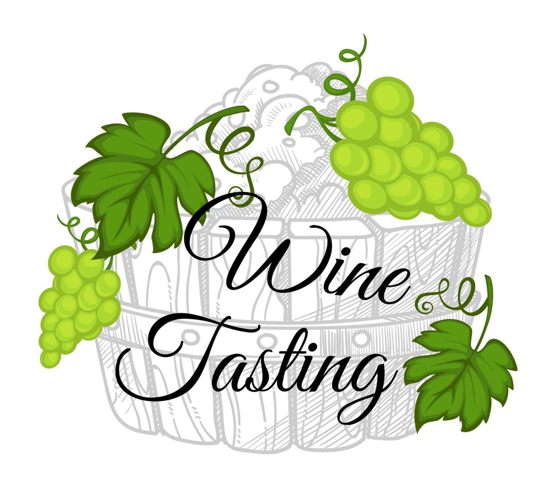 Wine tasting, degustation of handmade beverage vector