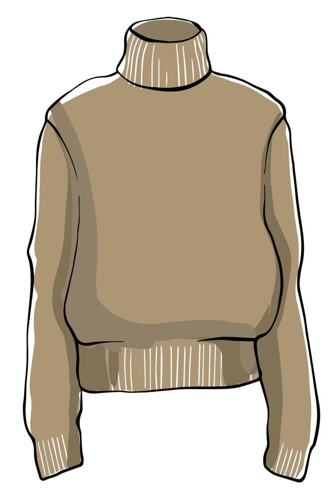 suéter de punto cálido, ropa unisex para el frío vector