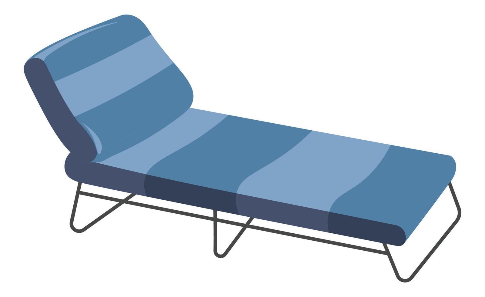 Summer chaise longue, adjustable chair furniture vector