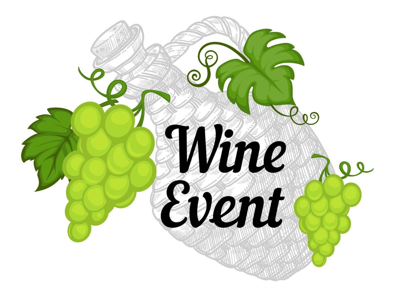 Wine event, making or tasting of alcohol drink vector