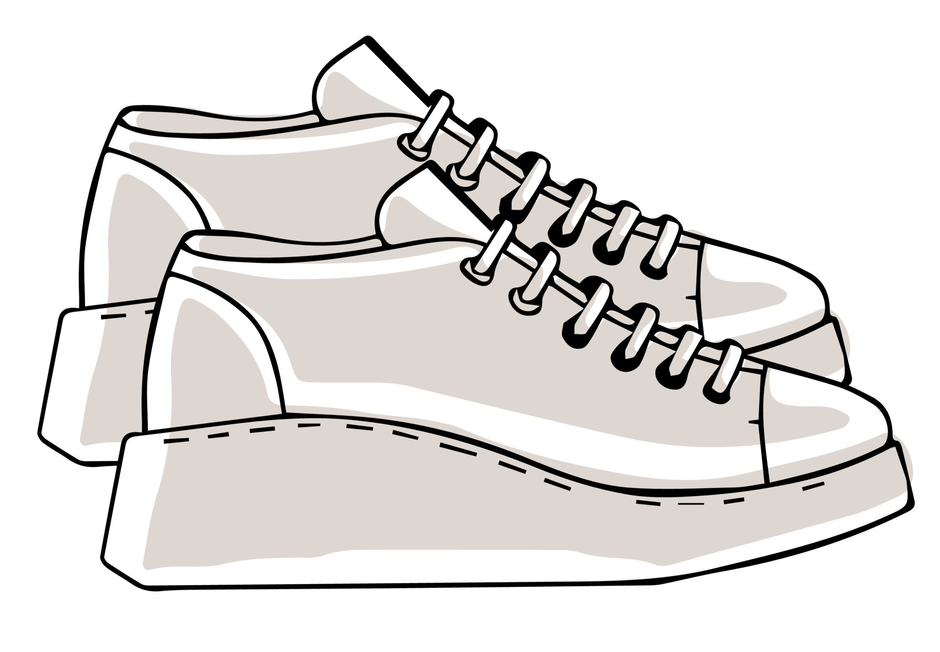 Leather massive sneakers, street style outfit 17759300 Vector Art at ...