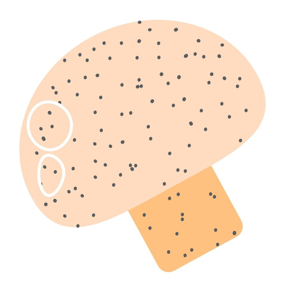 champiñón vegetal, comida saludable con ingredientes alimentarios vector
