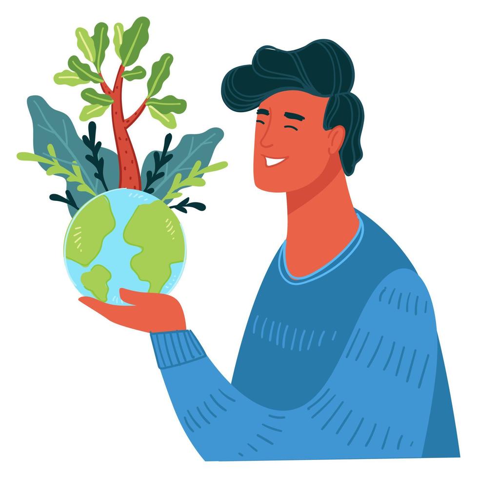 Ecology and environmental care of planet earth vector