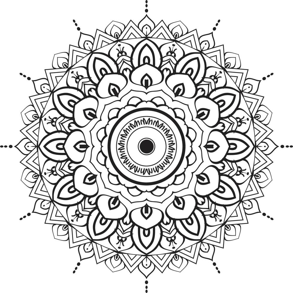 ilustrador de diseño de mandala, diseño de arte de mandala, vector