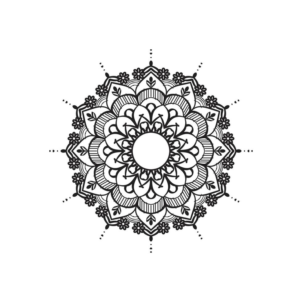 ilustrador de diseño de mandala, diseño de arte de mandala, vector