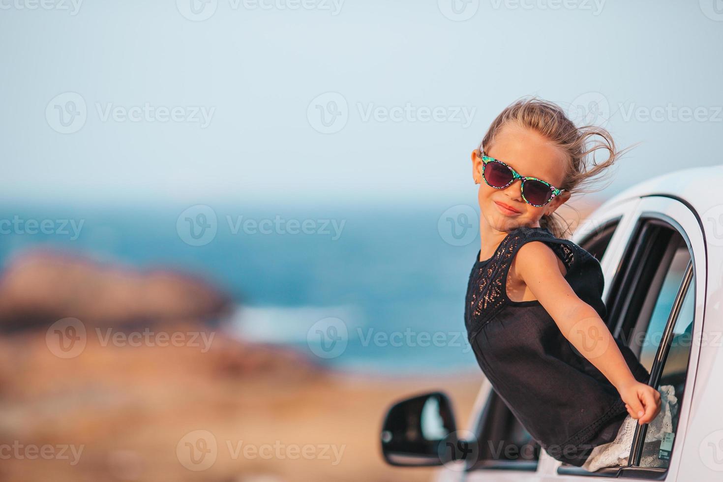 Family on vacation. Summer holiday and car travel concept photo