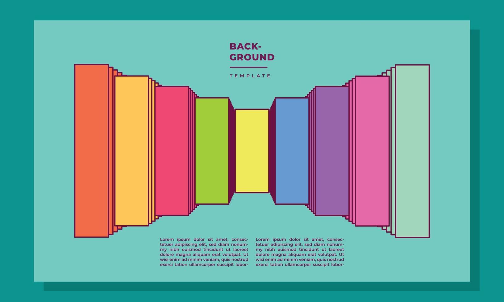 Geometric rectangular layer background template copy space for poster, banner, or art related design vector