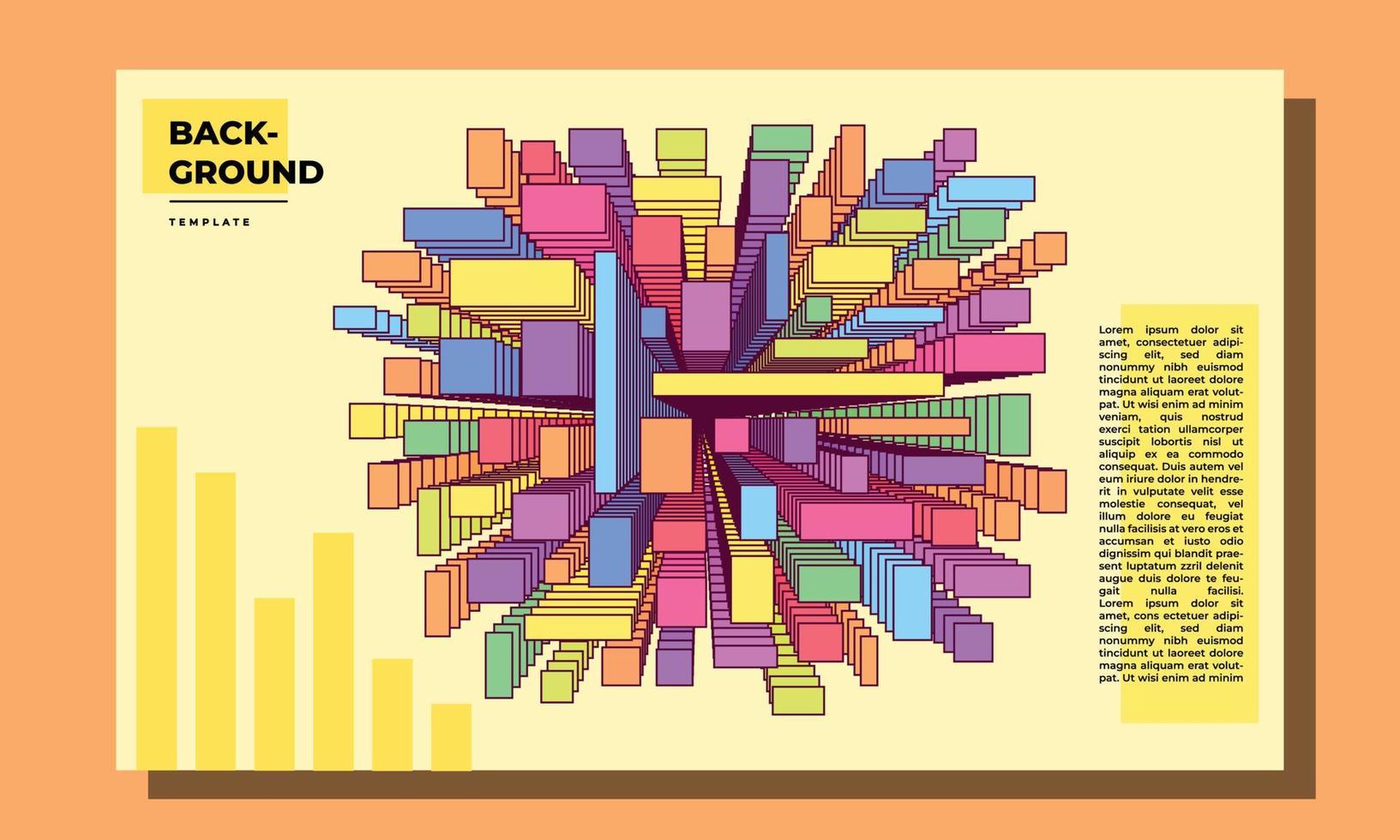 espacio de copia de plantilla de fondo de capa rectangular geométrica para póster, pancarta o diseño relacionado con el arte vector