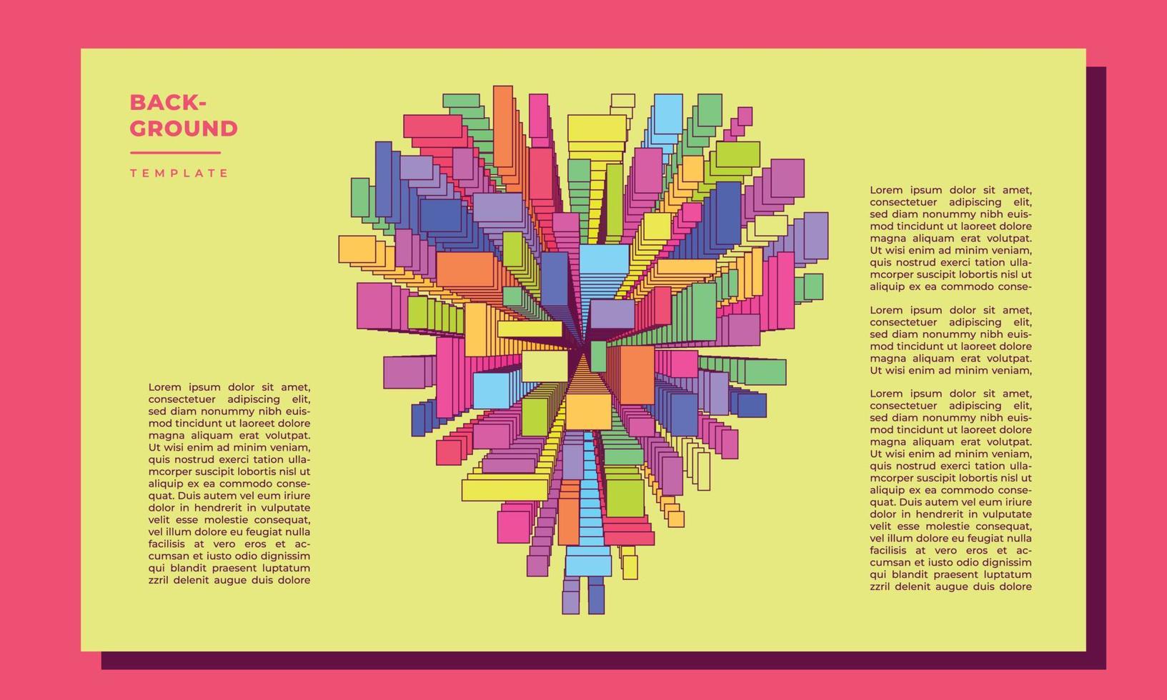 espacio de copia de plantilla de fondo de capa rectangular geométrica para póster, pancarta o diseño relacionado con el arte vector