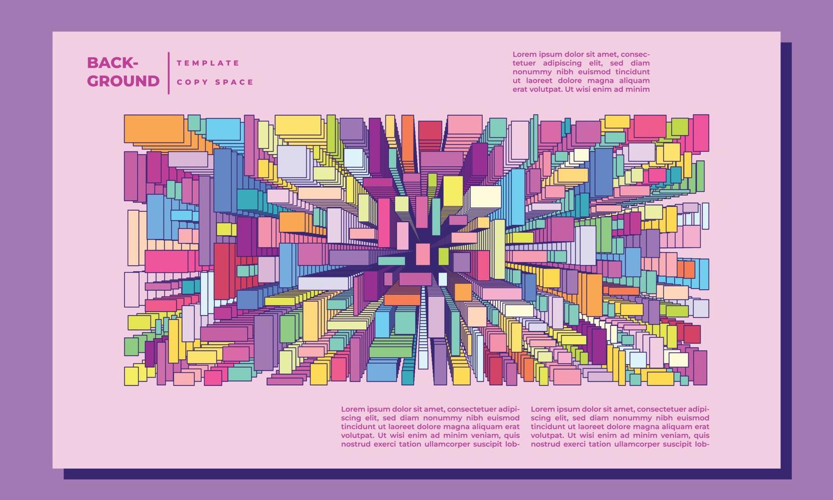 Geometric rectangular layer background template copy space for poster, banner, or art related design vector