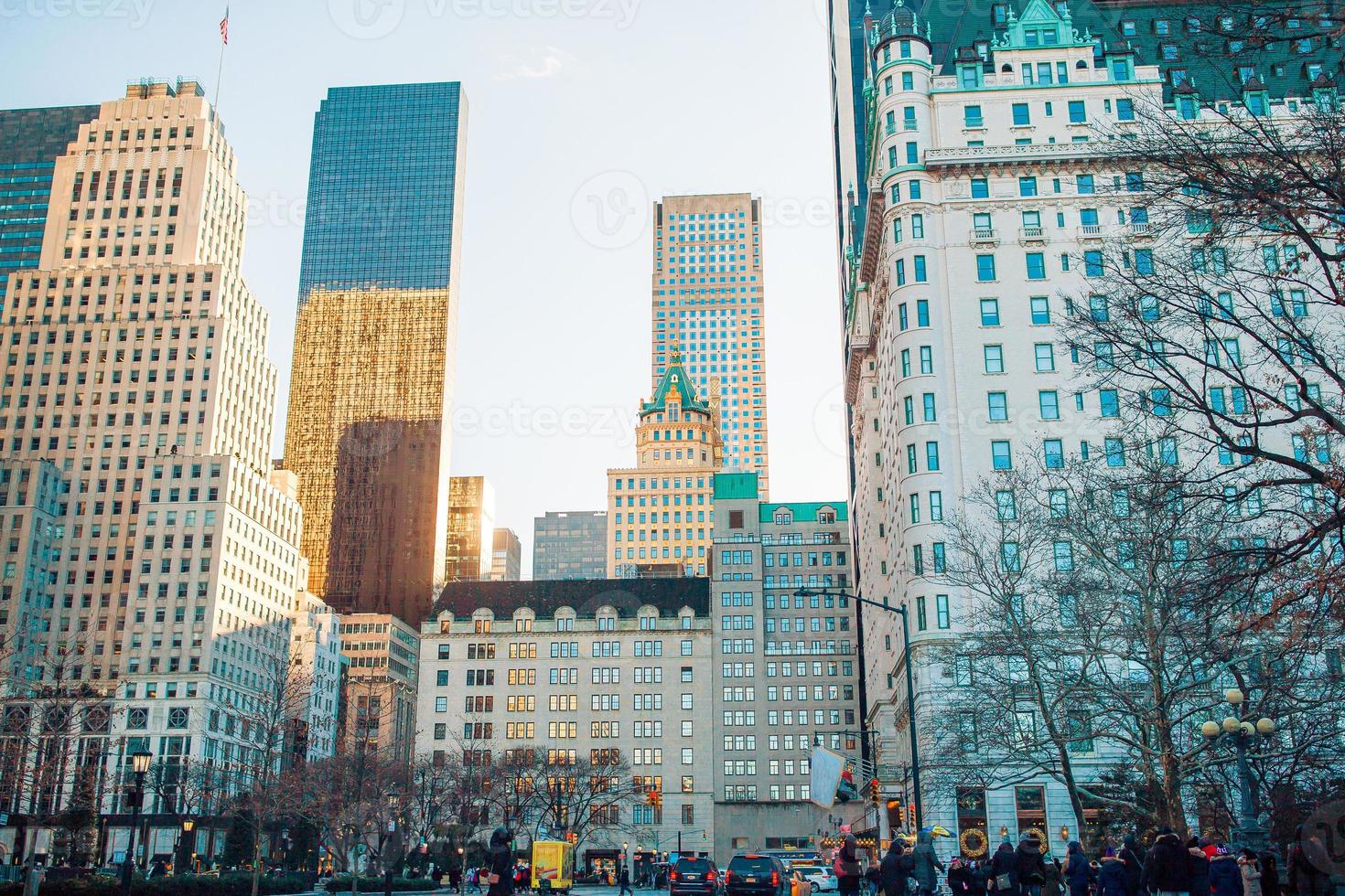 Beautiful street of New York City and America, January 01th, 2018 in Manhattan, New York City. photo