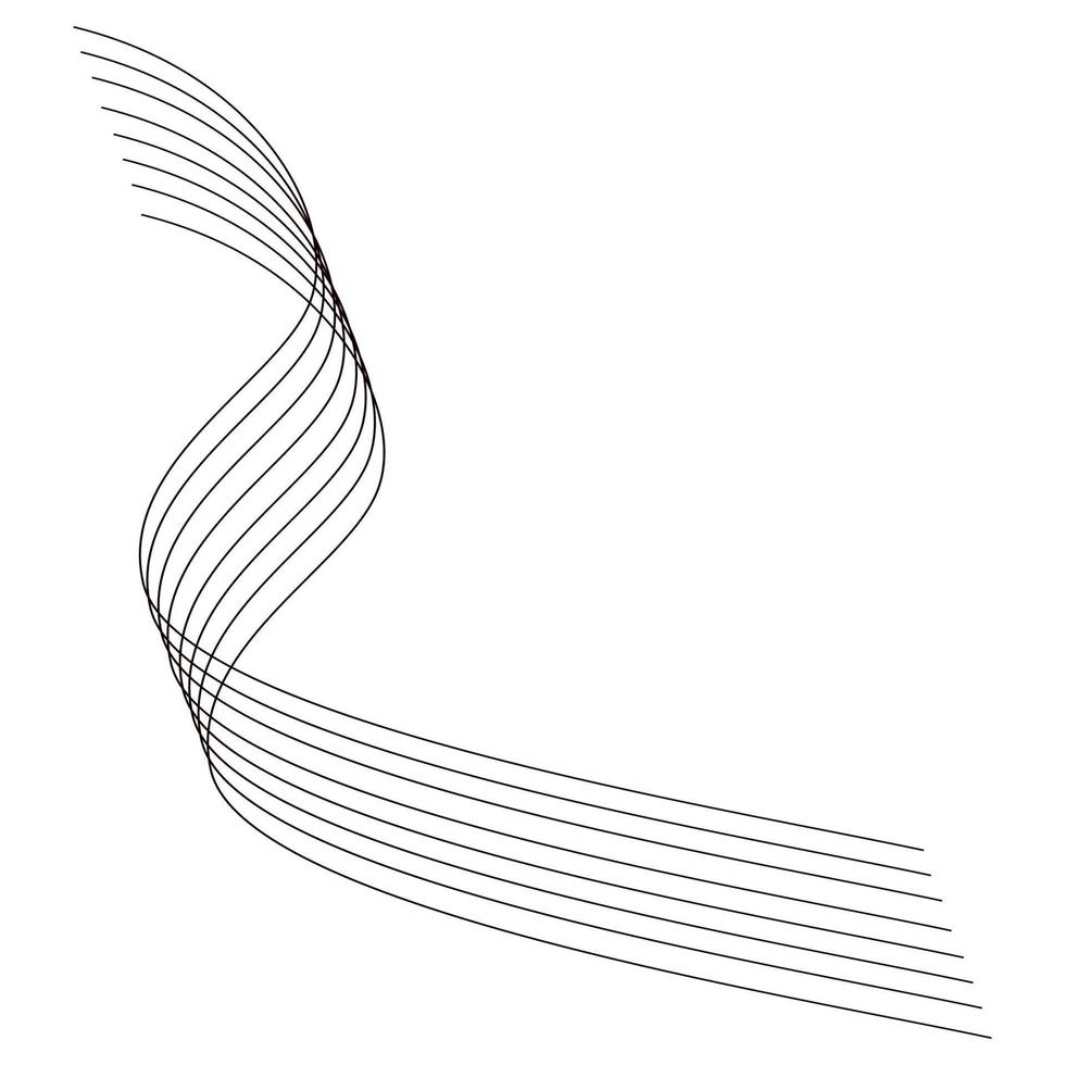 Abstract curved lines. Vector illustration for design