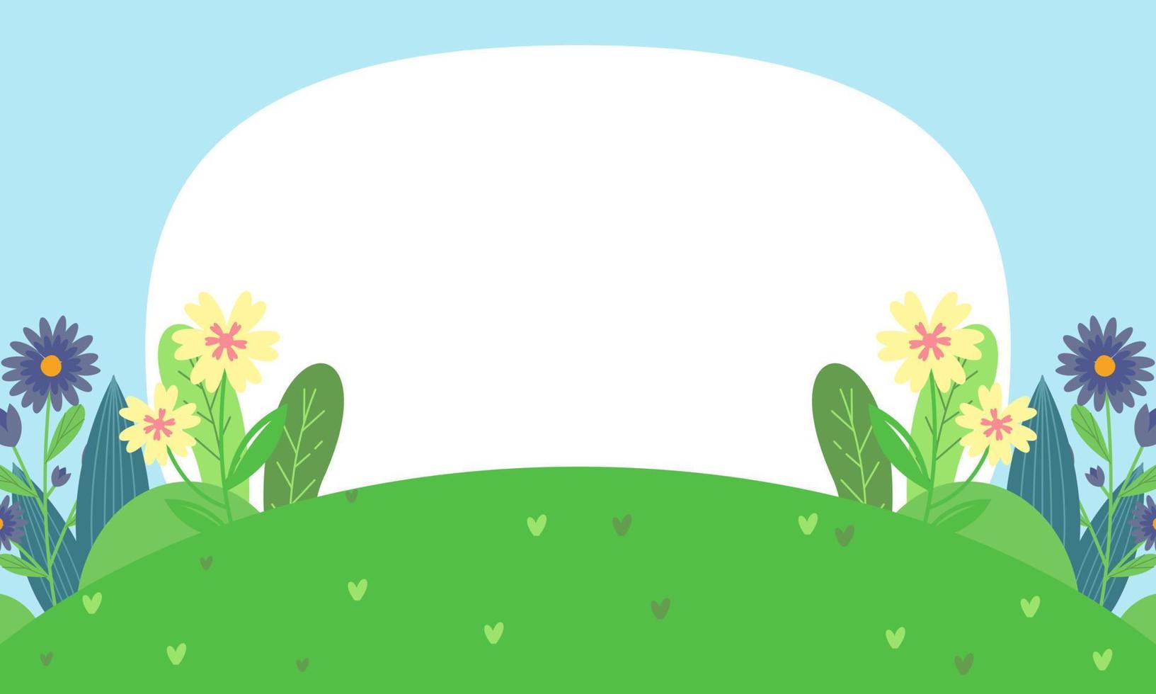 Nature Background with Flowers in Copy Space vector