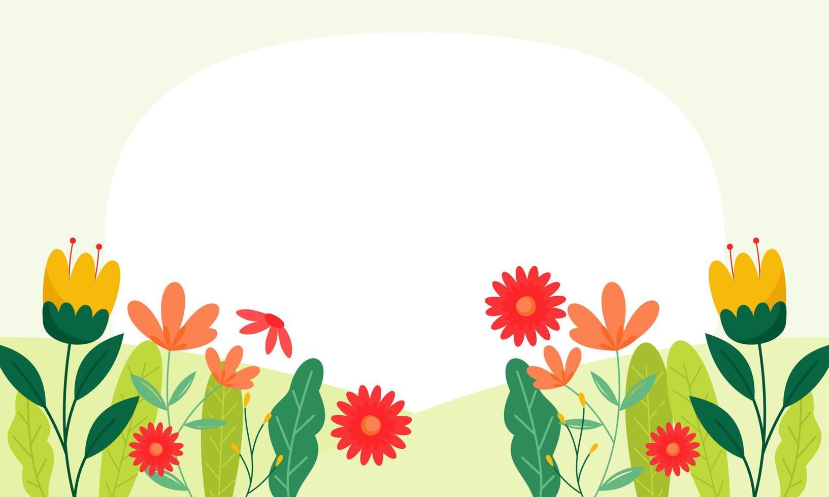 Nature Background with Flowers in Copy Space vector