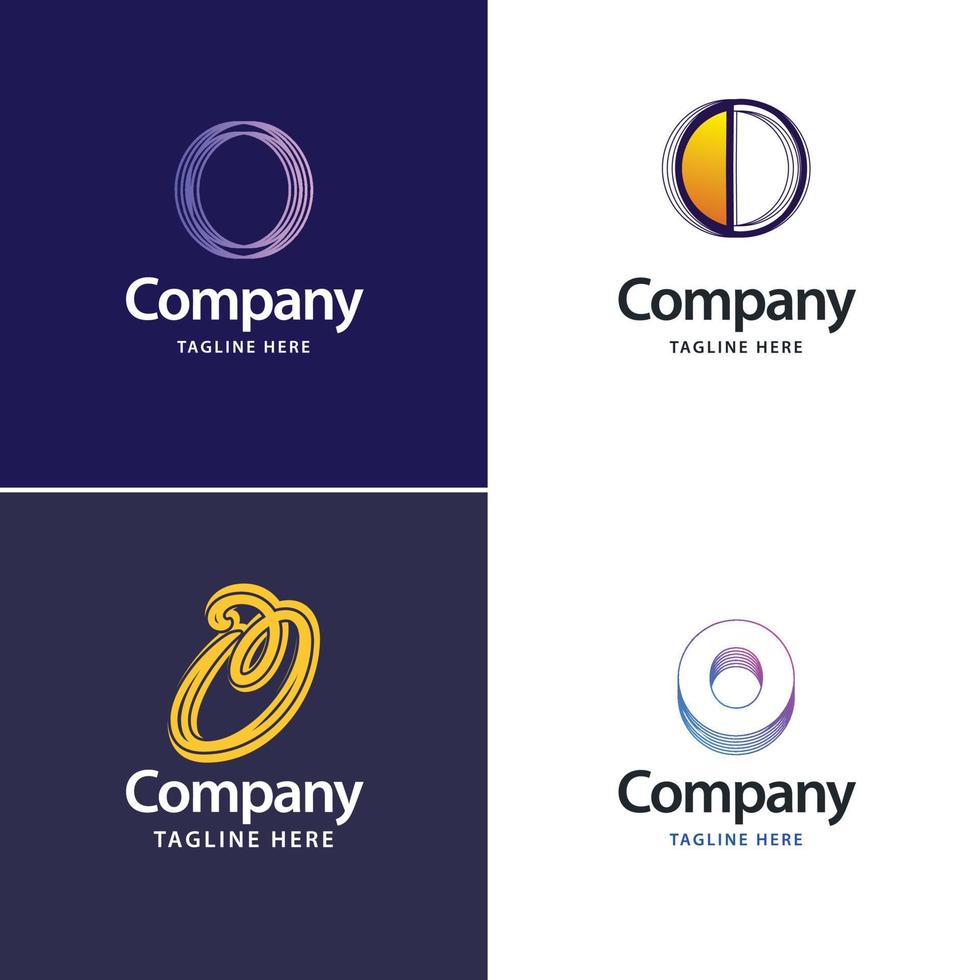 Letter O Big Logo Pack Design Creative Modern logos design for your business vector