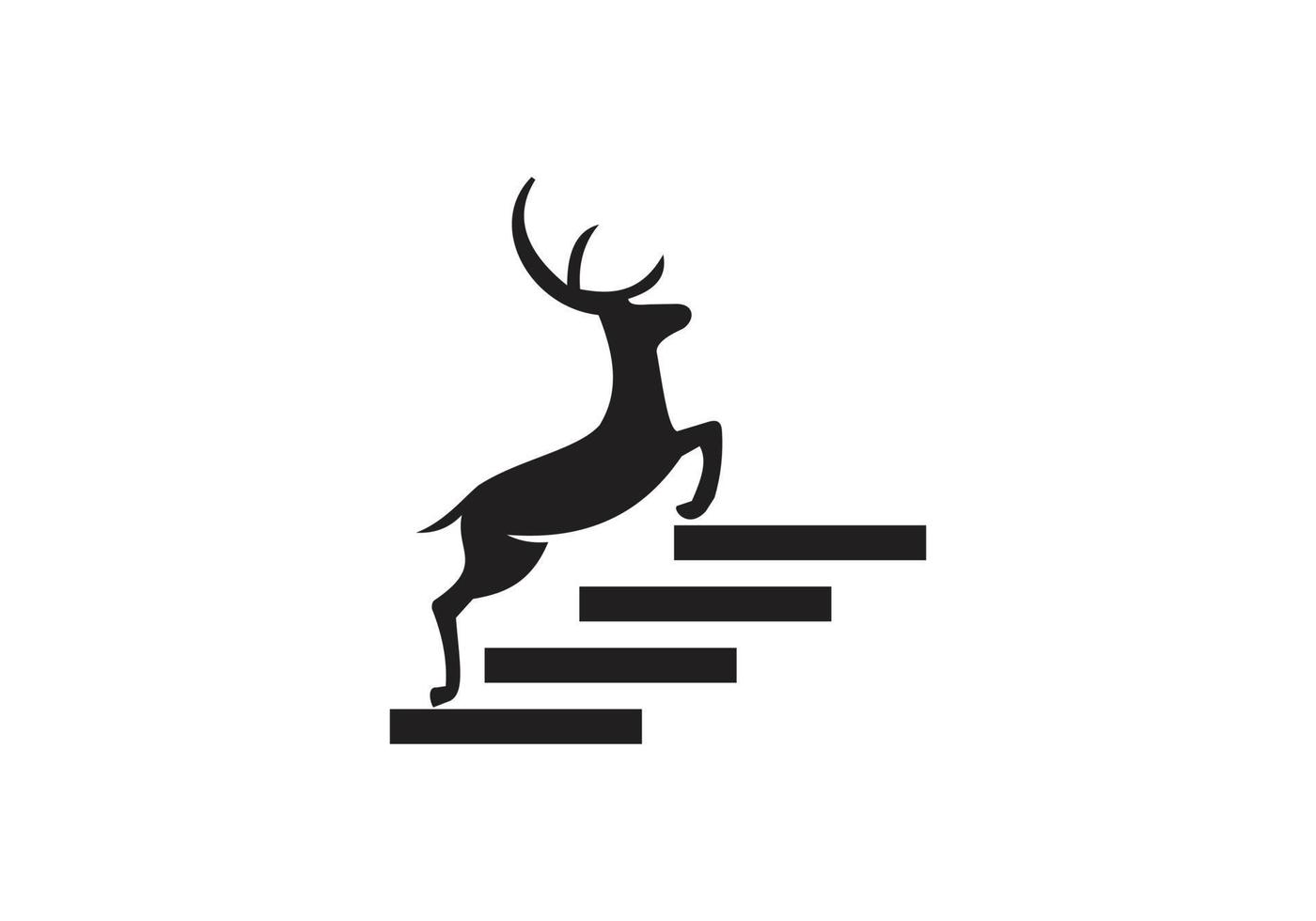 this is a deer logo design vector