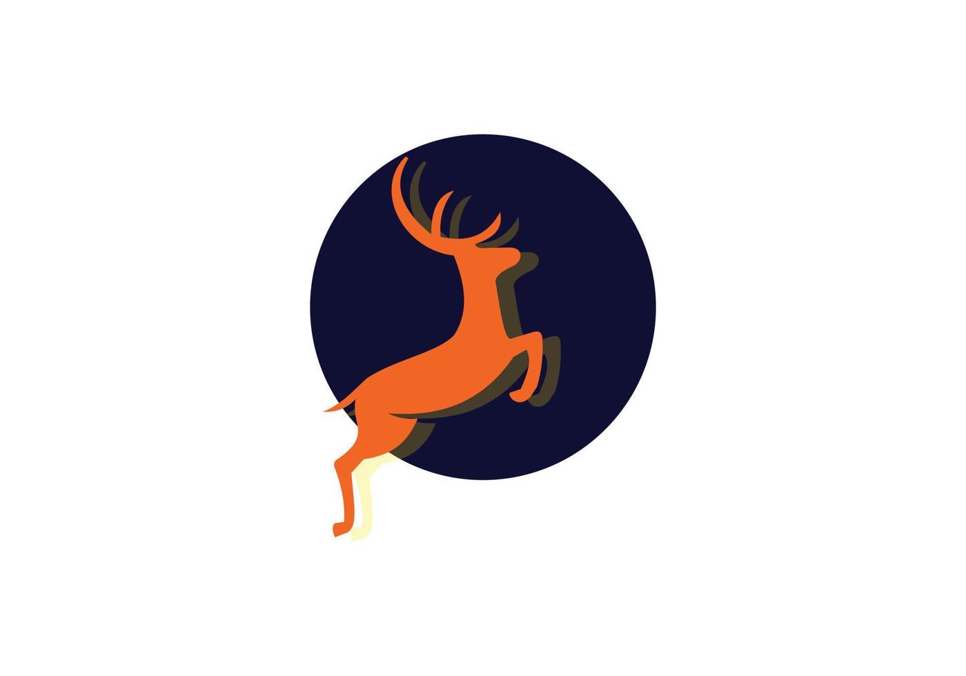 this is a deer logo design vector