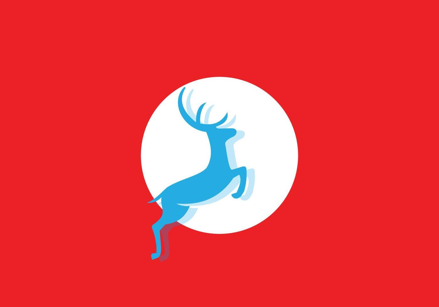 this is a deer logo design vector