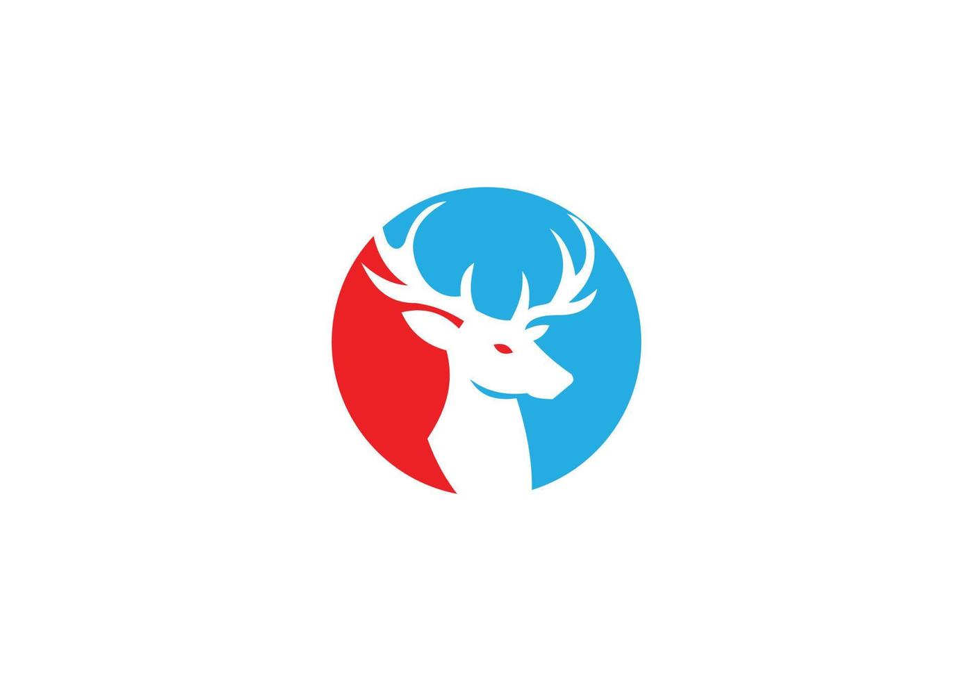 this is a deer logo design vector