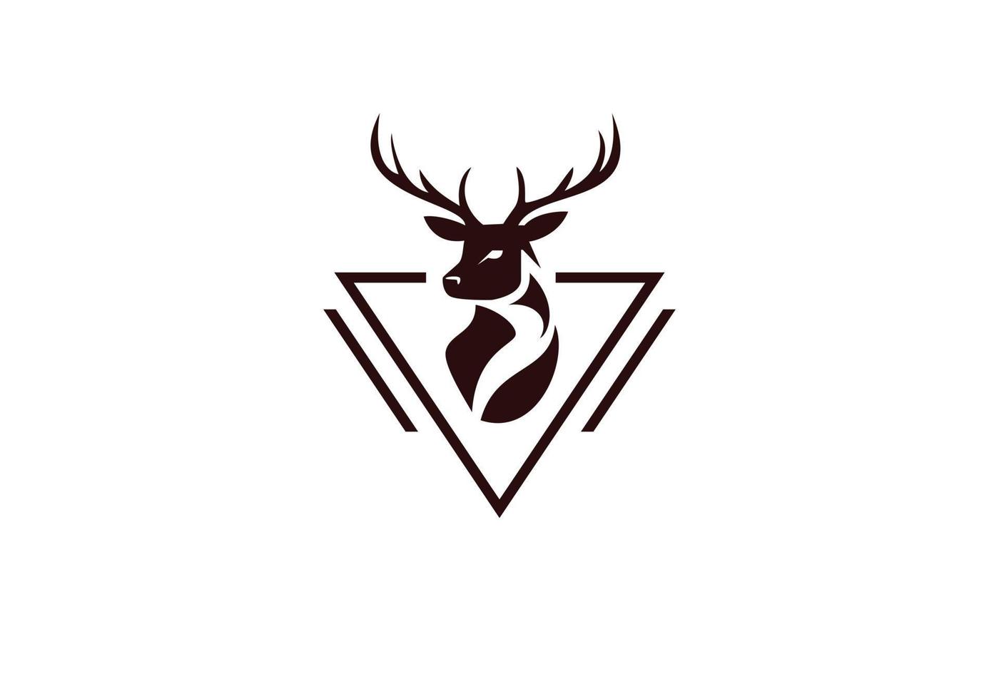 this is a deer logo design vector