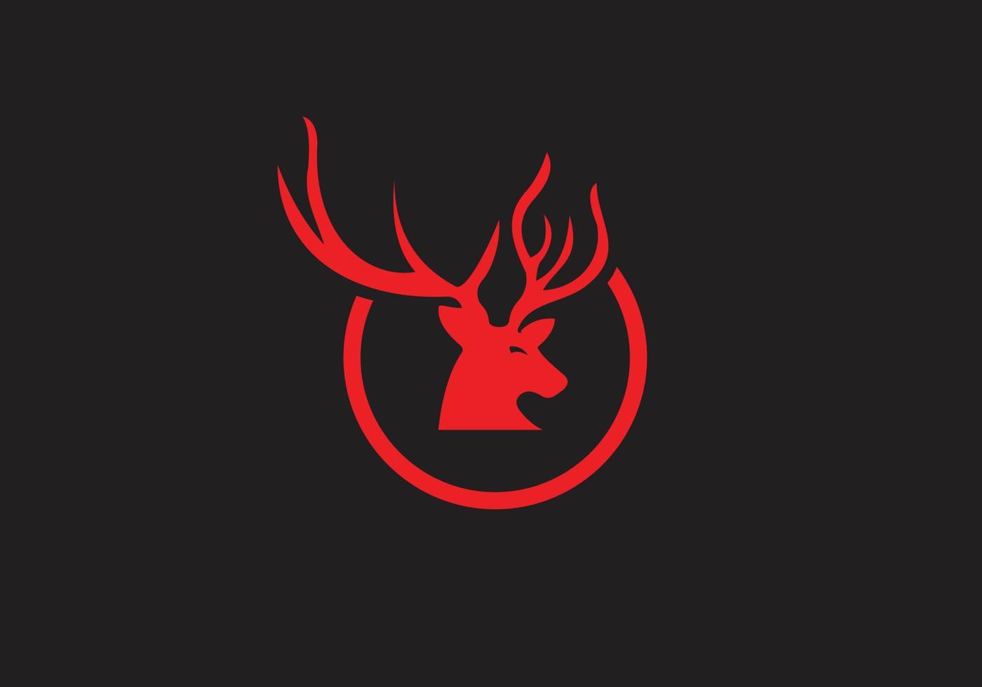 this is a deer logo design vector