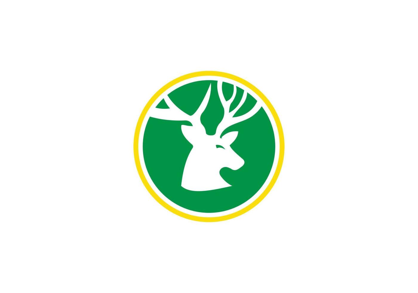 this is a deer logo design vector
