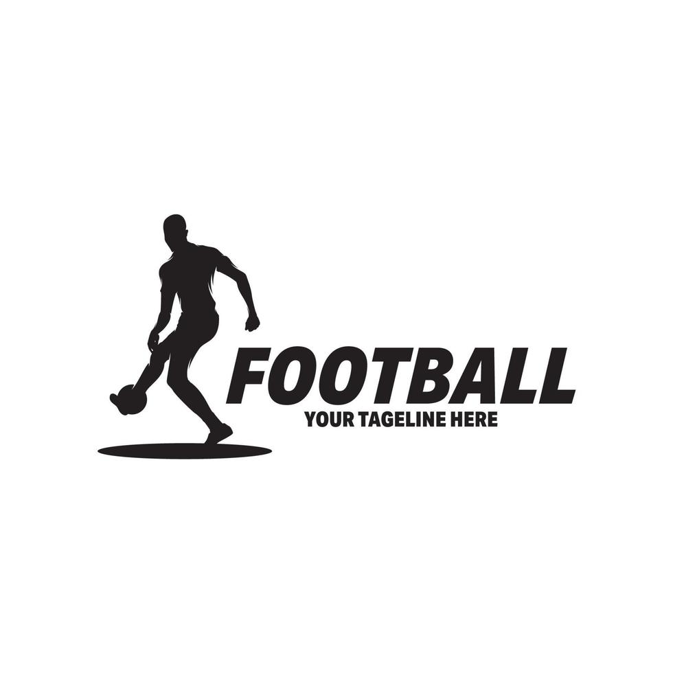 Football player logo design inspiration vector
