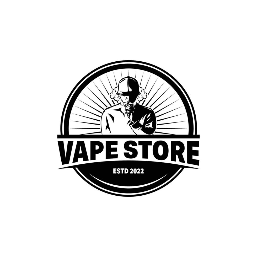 logotipo de vapor. plantilla de diseño de logotipo de cigarrillos electrónicos para fumadores vector