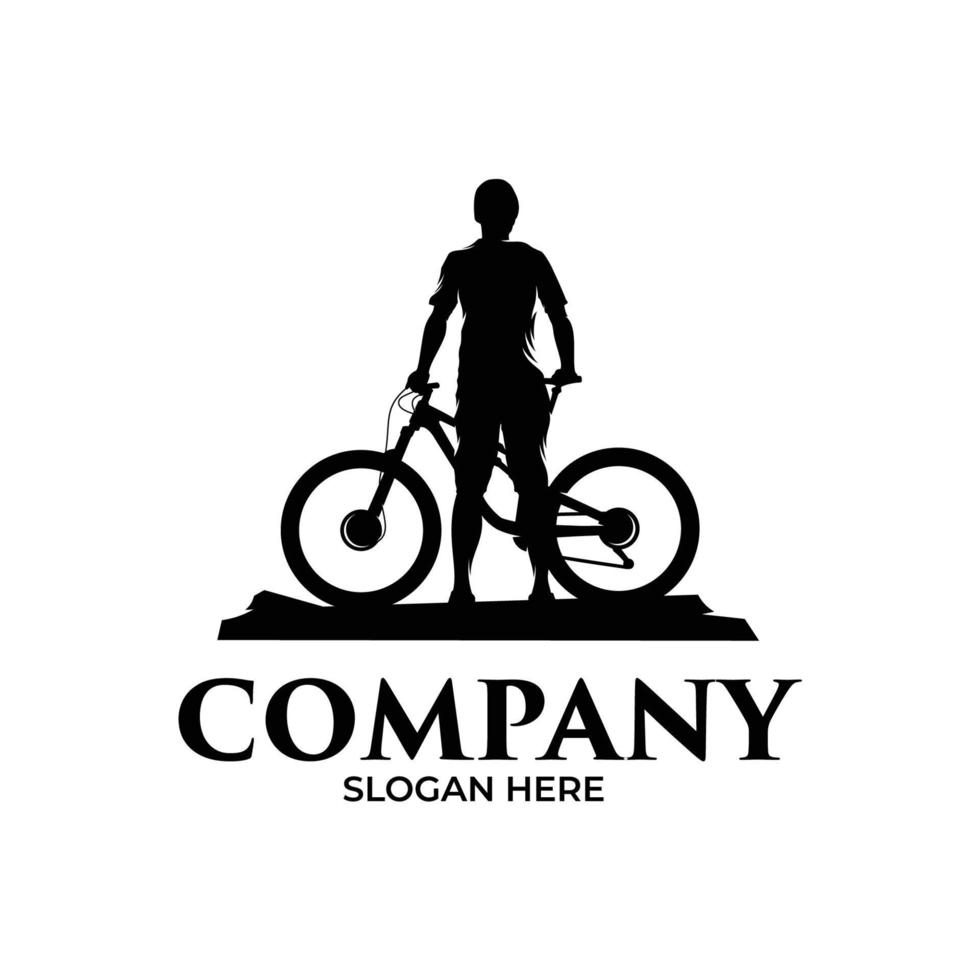 Road bike logo design inspiration vector