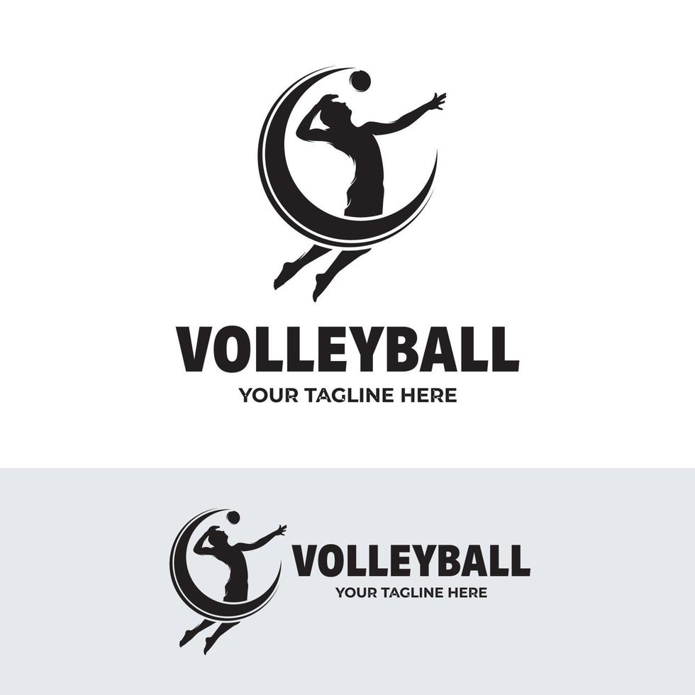 Volleyball sport logo design inspiration vector