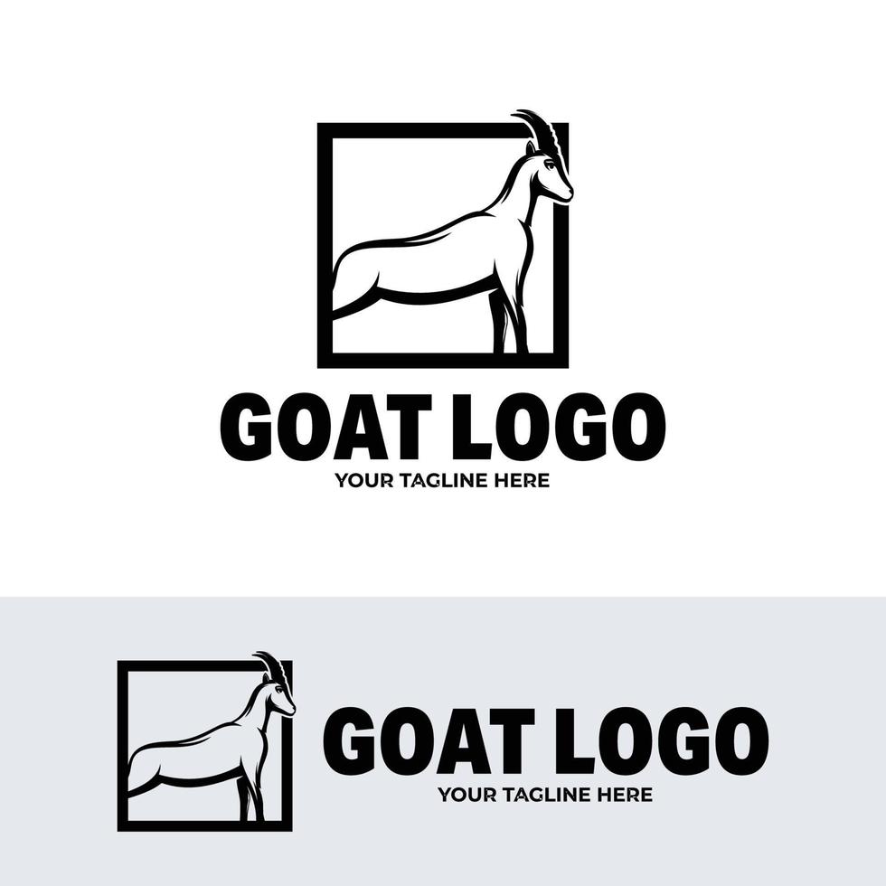 logotipo animal - inspiración para el diseño del logotipo de cabra vector