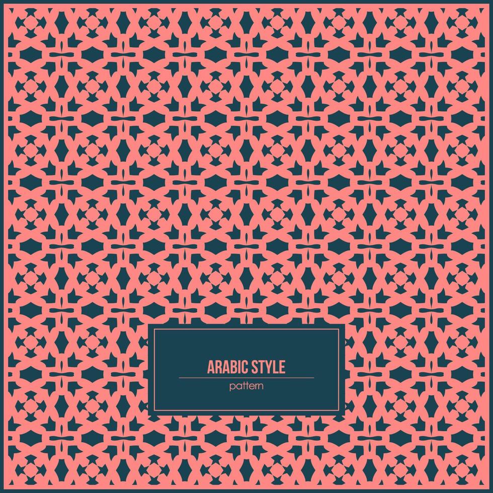 abstract pattern with arabic style and dark background vector