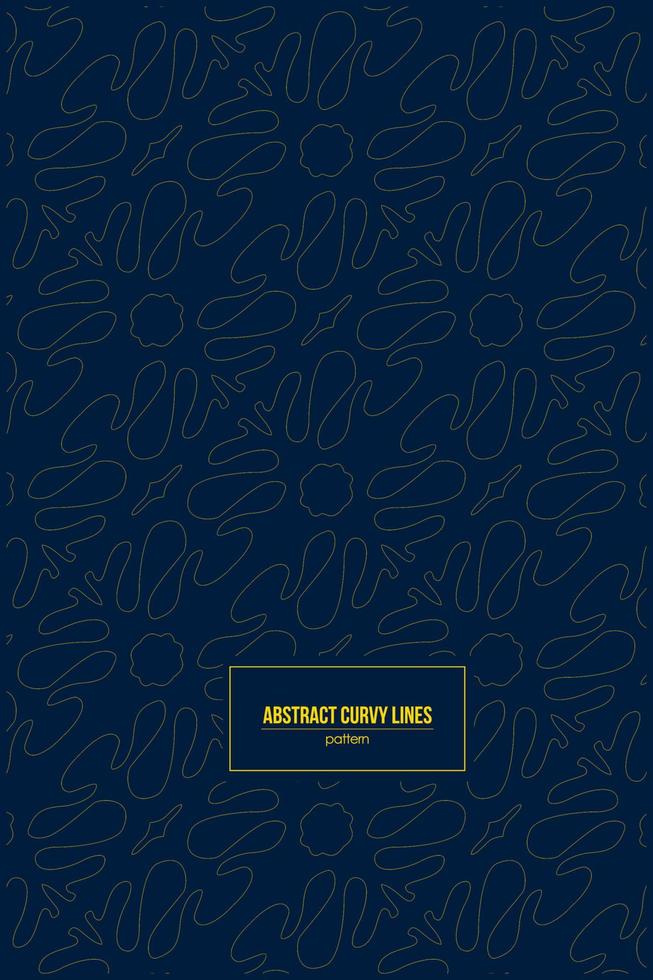 abstract curvy lines pattern with bold dark background vector