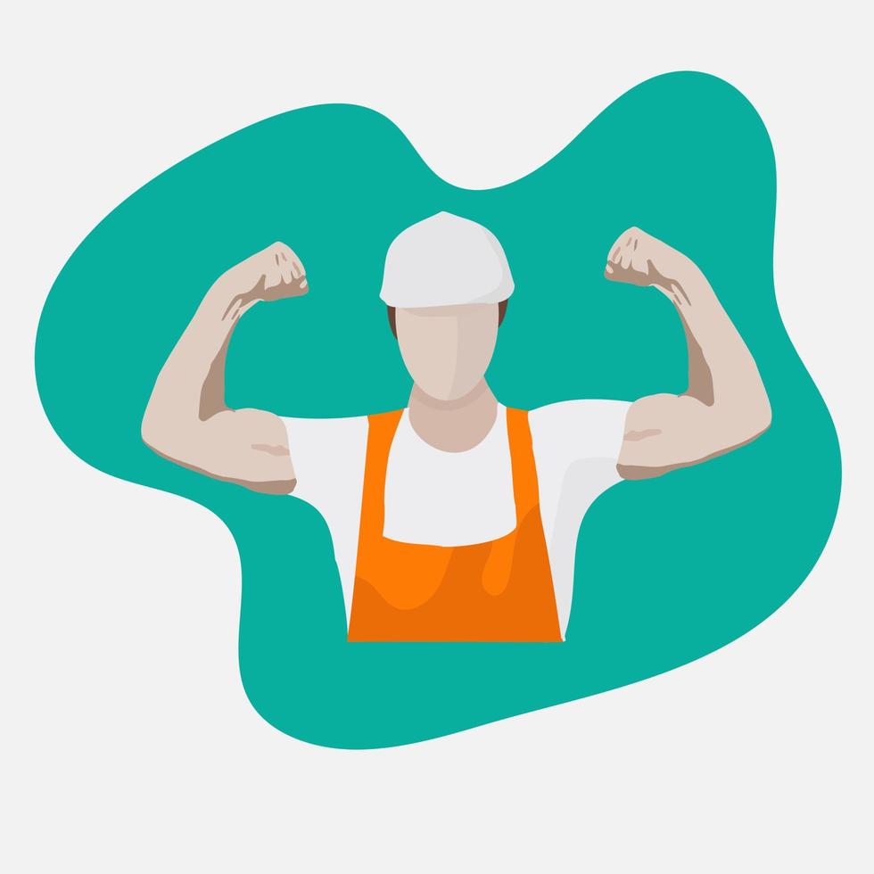 Illustration of physical skills construction workers. - Vector. vector