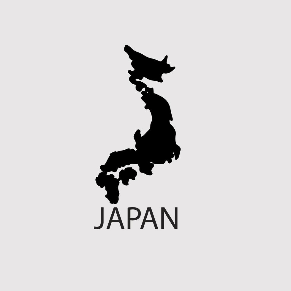 JAPAN country flag and map. vectors