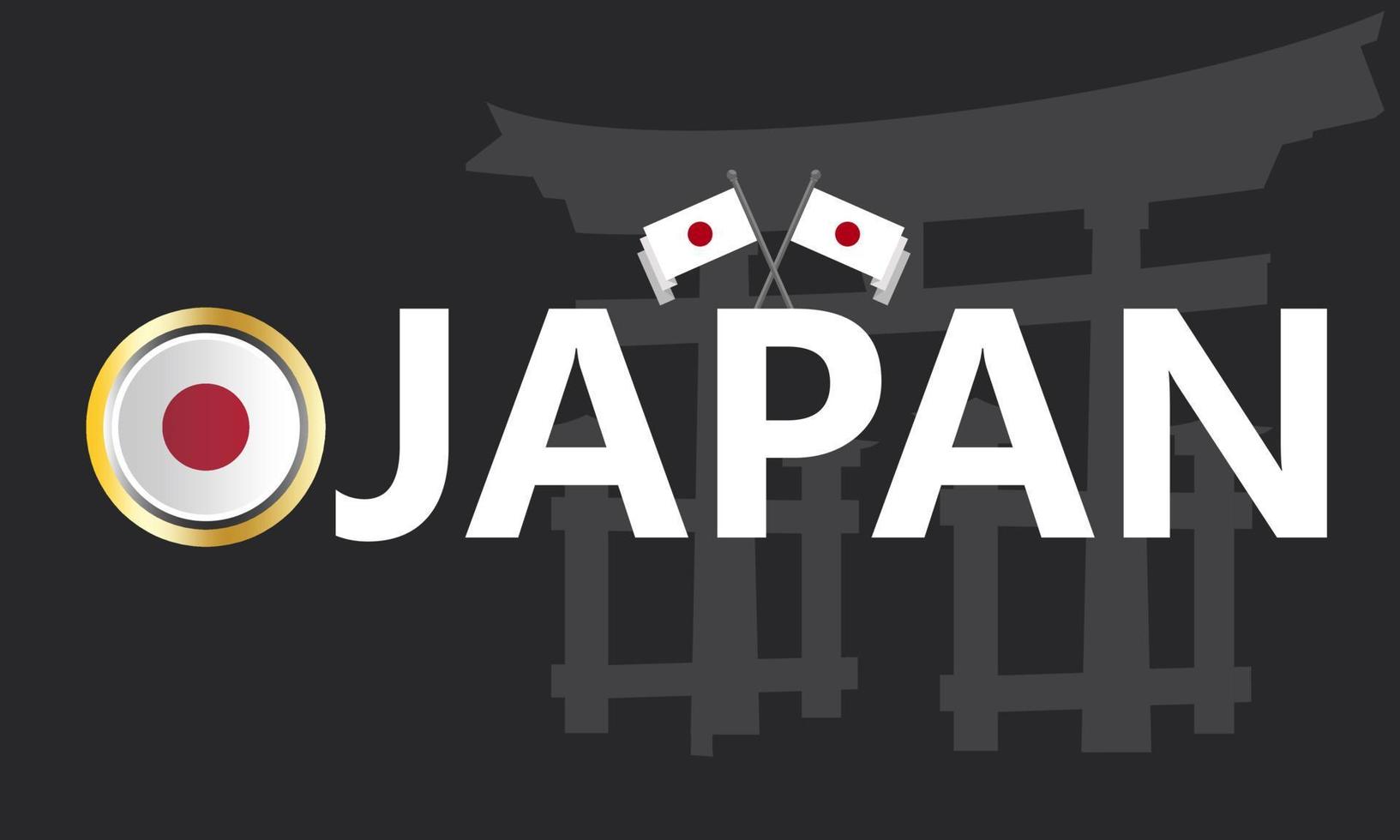 diseño del día de la fundación nacional con la famosa bandera japonesa japonesa con blanco rojo. vector