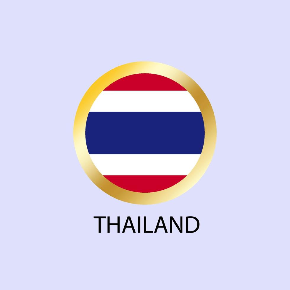 map of thailand with the image of the national flag vector