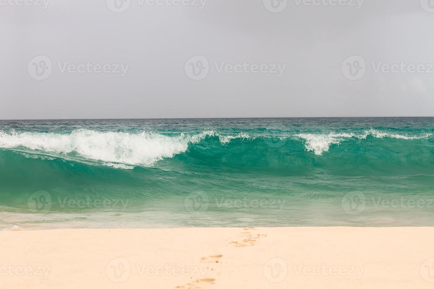 Big waves in rough seas photo